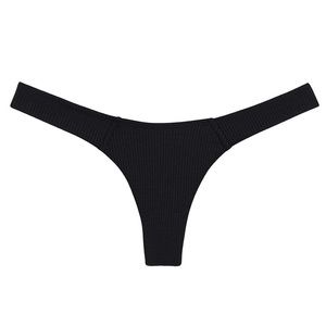 Montce Black Rib Added Coverage Uno Bikini Bottom size XS